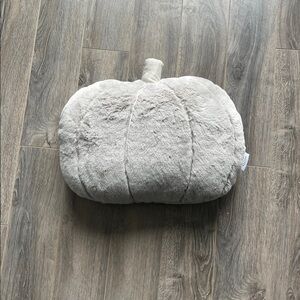 Martha Stewart Gray Plush Pumpkin Pillow